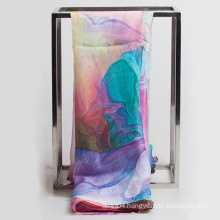 Digital print chiffon long scarf 2016 fashion